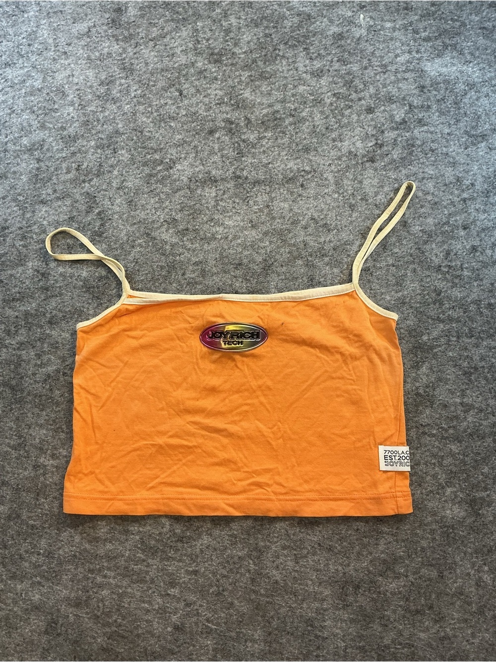 Joyrich Emblem Spaghetti Strap Crop Top Size Small